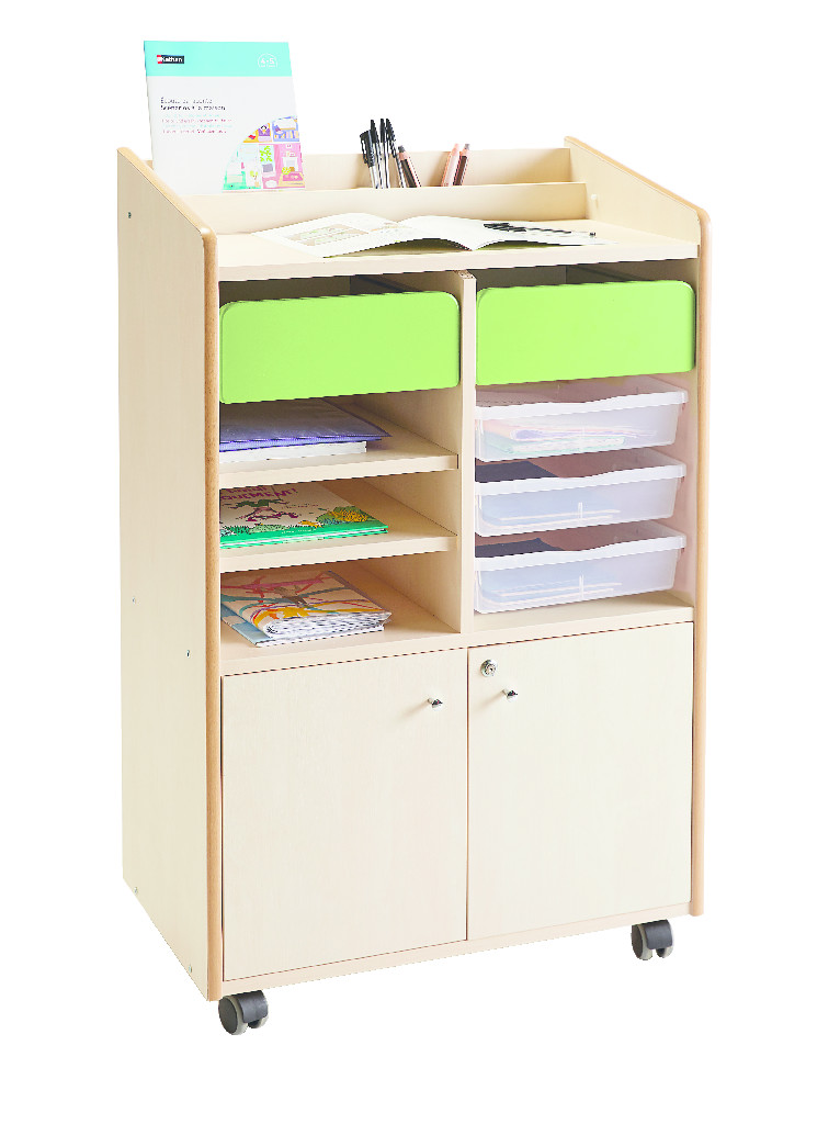 MEUBLE DE L'ENSEIGNANT FLEXI + TABLEAU BLANC REPOSITIONNABLE MAGNETIQUE