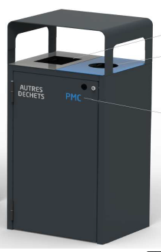 CORBEILLE CYBEL 2X60L