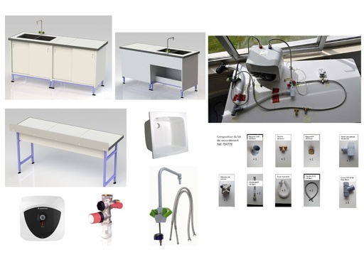 [LABOHAUTPREPA] ENSEMBLE LABORATOIRE TABLE HAUTE PREPARATION