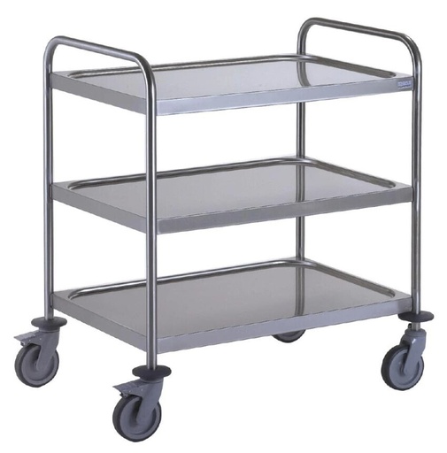 [CHARIOTTOURNUS] CHARIOT DE SERVICE 3 PLATEAUX INOX