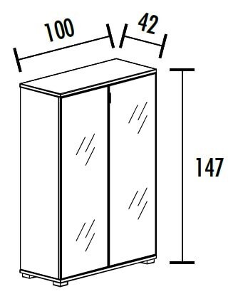 ARMOIRE TAK avec portes vitrées